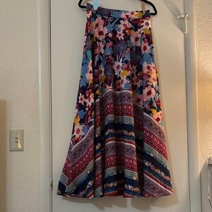 Floral Multicolor Maxi Skirt